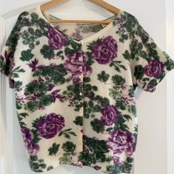 Sezane Adriana Jumper Fleurs Violettes - Size XS - Picture 1 of 2